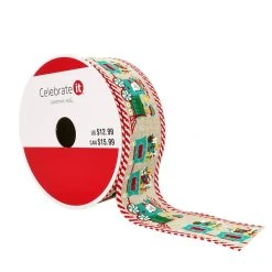 Top 10 🎁 1.5" x 30ft. Faux Linen Wired Santa Train Ribbon by Celebrate It™ Christmas 🎉