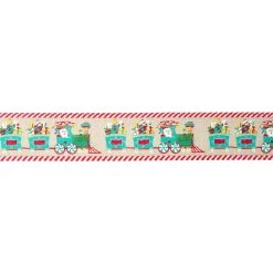 Top 10 🎁 1.5" x 30ft. Faux Linen Wired Santa Train Ribbon by Celebrate It™ Christmas 🎉 -Celebrate It Sales Shop 10696264 3
