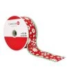 Best deal ❤️ 1.5" x 30ft. Faux Linen Wired Snowflakes Ribbon by Celebrate It™ Christmas 🔥