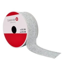 Best reviews of 🎉 1.5" x 30ft. Metallic Sheer Wired Glitter Ribbon by Celebrate It™ ✔️ Christmas ⭐