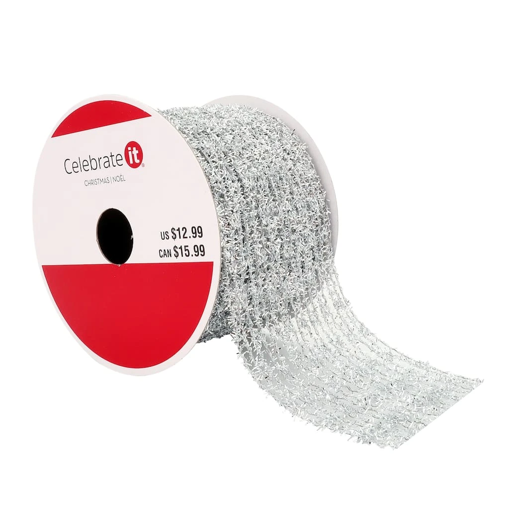 Coupon ✨ 2.5" x 20ft. Metallic Wired Tinsel Ribbon by Celebrate It™ 🔥 Christmas ✨ 1 Coupon ✨ 2.5" x 20ft. Metallic Wired Tinsel Ribbon by Celebrate It™ 🔥 Christmas ✨