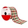 Buy ⭐ 2.5" x 20ft. Wired Squares Ribbon by Celebrate It™ 🧨 Christmas 🎉