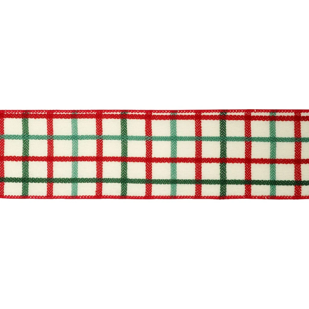 Buy β 2.5" x 20ft. Wired Squares Ribbon by Celebrate It™ 𧨠Christmas π 3 Buy β 2.5" x 20ft. Wired Squares Ribbon by Celebrate It™ 𧨠Christmas π - Image 3