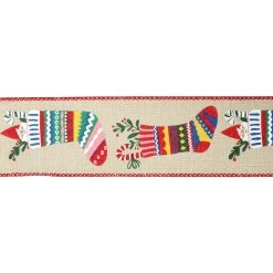 Cheap 🌟 2.5" x 20ft. Faux Linen Wired Stockings Ribbon by Celebrate It™ Christmas 🔥 -Celebrate It Sales Shop 10696301 3