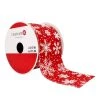 Buy 🤩 2.5" x 20ft. Taffeta Wired Snowflake Ribbon by Celebrate It® Christmas 🌟