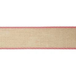 Flash Sale 🔔 2.5" x 20ft. Faux Linen Wired Ribbon by Celebrate It® Christmas 🤩 -Celebrate It Sales Shop 10696310 3