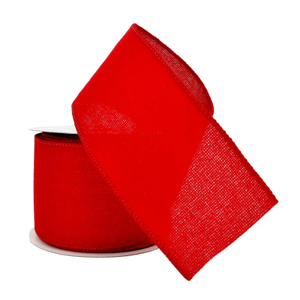 Best Pirce π 2.5" x 20ft. Wired Solid Ribbon by Celebrate It® Christmas π 2 Best Pirce π 2.5" x 20ft. Wired Solid Ribbon by Celebrate It® Christmas π - Image 2