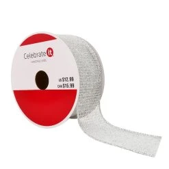 Best Pirce ✔️ 1.5" x 30ft. Wired Mesh Ribbon by Celebrate It® 👏 Christmas 🤩