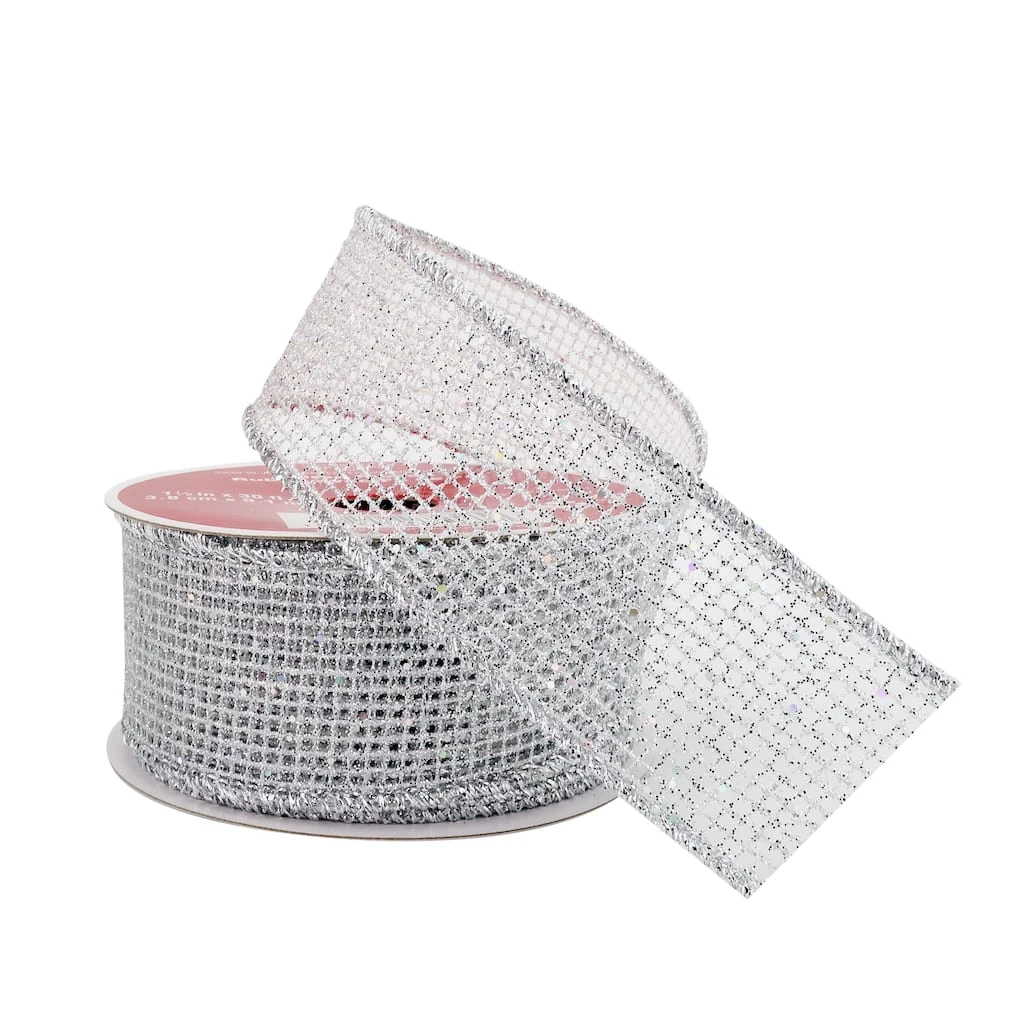 Best Pirce βοΈ 1.5" x 30ft. Wired Mesh Ribbon by Celebrate It® π Christmas π€© 2 Best Pirce βοΈ 1.5" x 30ft. Wired Mesh Ribbon by Celebrate It® π Christmas π€© - Image 2