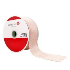 Deals ⭐ 1.5" x 25ft. Velvet Wired Solid Ribbon by Celebrate It® 🥰 Christmas 😀