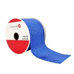 Flash Sale ❤️ 2.5" x 20ft. Metallic Wired Ribbon by Celebrate It® ❄ Christmas 🥰