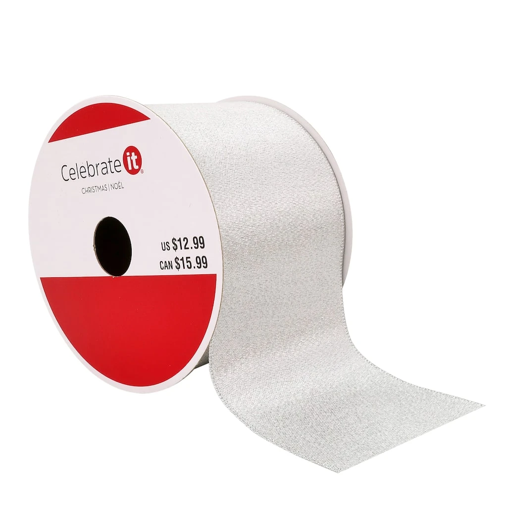 Deals 🔥 2.5" x 20ft. Shimmer Wired Solid Ribbon by Celebrate It® ❄ Christmas ✨ 1 Deals 🔥 2.5" x 20ft. Shimmer Wired Solid Ribbon by Celebrate It® ❄ Christmas ✨