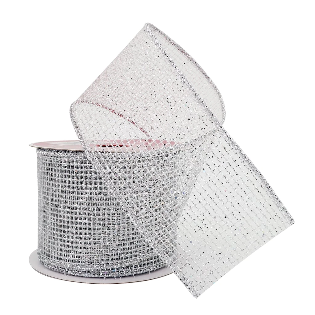 Cheapest 🔥 2.5" x 20ft. Wired Mesh Ribbon by Celebrate It® Christmas ✔️ 2 Cheapest 🔥 2.5" x 20ft. Wired Mesh Ribbon by Celebrate It® Christmas ✔️ - Image 2