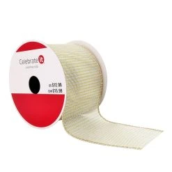Flash Sale 👍 2.5" x 20ft. Sheer Metallic Wired Ribbon by Celebrate It® Christmas 💯