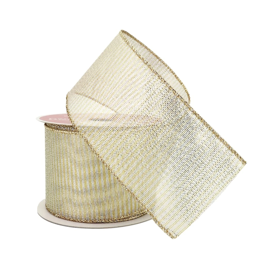 Flash Sale π 2.5" x 20ft. Sheer Metallic Wired Ribbon by Celebrate It® Christmas π― 2 Flash Sale π 2.5" x 20ft. Sheer Metallic Wired Ribbon by Celebrate It® Christmas π― - Image 2