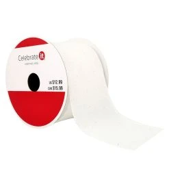 Best Sale 🤩 2.5" x 20ft. Taffeta Wired Glitter Ribbon by Celebrate It® ❄ Christmas 😀