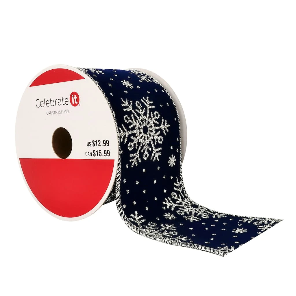 Deals π₯ 2.5" x 20ft. Taffeta Wired Snowflake Ribbon by Celebrate It® β Christmas β 1 Deals π₯ 2.5" x 20ft. Taffeta Wired Snowflake Ribbon by Celebrate It® β Christmas β