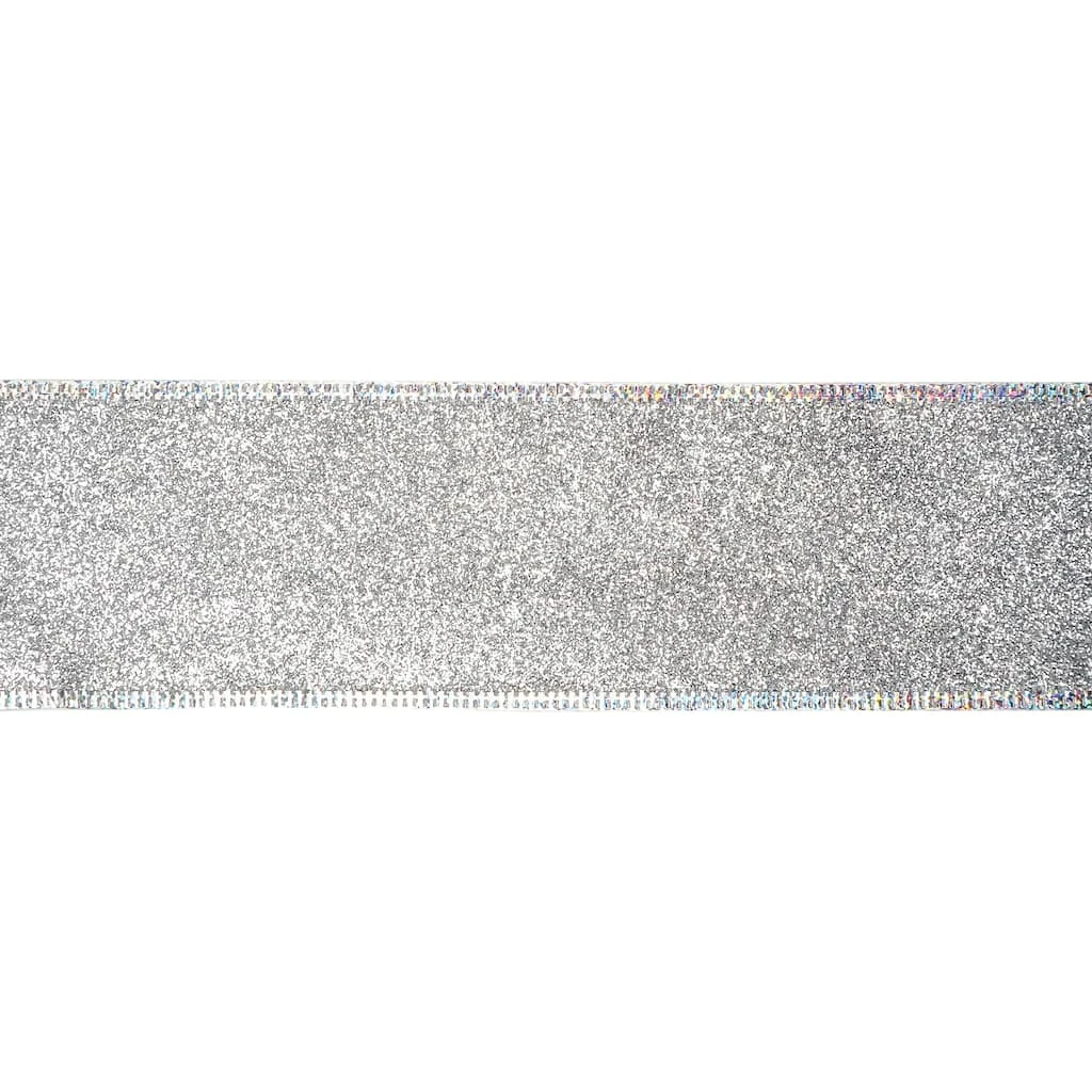 Coupon 🧨 2.5" x 20ft. Sheer Metallic Wired Glitter Ribbon by Celebrate It® Christmas 💯 3 Coupon 🧨 2.5" x 20ft. Sheer Metallic Wired Glitter Ribbon by Celebrate It® Christmas 💯 - Image 3