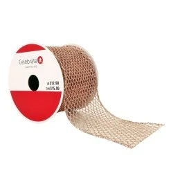Wholesale ❤️ 2.5" x 20ft. Mesh Wired Ribbon by Celebrate It® ❄ Christmas 🎁