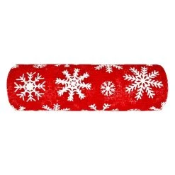 Brand new 🧨 9.5" x 10ft. Faux Burlap Snowflake Mesh by Celebrate It® ❄ Christmas ⌛