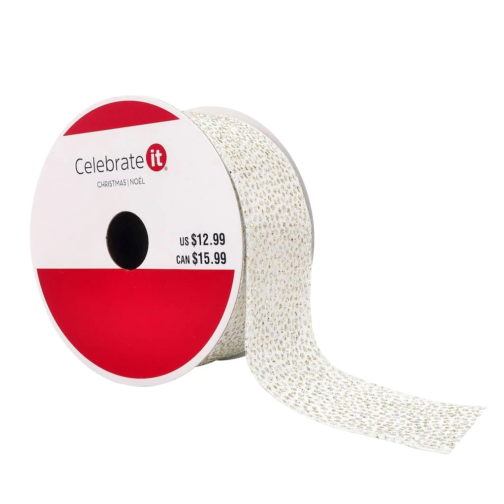 Coupon π 1.5" x 30ft. Faux Linen Wired Dots Ribbon by Celebrate It® Christmas β¨ 1 Coupon π 1.5" x 30ft. Faux Linen Wired Dots Ribbon by Celebrate It® Christmas β¨