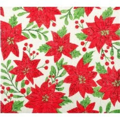 Flash Sale 🔔 9.5" x 10ft. Faux Burlap Poinsettia Mesh by Celebrate It® Christmas 🎁 -Celebrate It Sales Shop 10696547 3