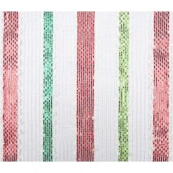 Best Pirce 🎉 9.5" x 18ft. Pom Pom Stripe Mesh by Celebrate It® 👏 Christmas ⌛ -Celebrate It Sales Shop 10696549 3