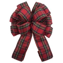 Wholesale 🥰 20.5" Dark Red Plaid ❄ Christmas Décor Bow by Celebrate It® ⌛