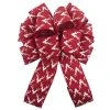 Discount ✔️ 20.5" Red & White Deer Christmas Décor Bow by Celebrate It® 😍