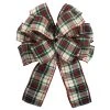 Outlet 😀 20.5" Red, White & Green Plaid ❄ Christmas Décor Bow by Celebrate It® 🎁
