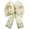 Top 10 🤩 20.5" White & Gold Snowflake Christmas Décor Bow by Celebrate It® 💯