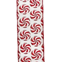Coupon 😍 20.5" Red & White Peppermint Candy Stripe Christmas Décor Bow by Celebrate It® 🔥 -Celebrate It Sales Shop 10697617 4