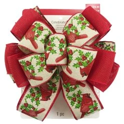 Cheapest ✨ 20.5" Cardinal & Holly Berry Christmas Décor Bow by Celebrate It® ✔️ -Celebrate It Sales Shop 10697620 5
