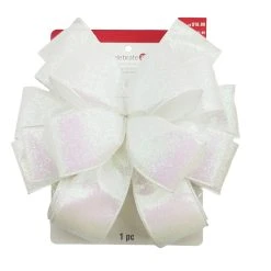 Cheap ⌛ 20.5" Iridescent Glitter Christmas Décor Bow by Celebrate It® 🧨 -Celebrate It Sales Shop 10697630 4