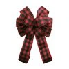 Discount ⭐ 20.5'' Red and Black Buffalo Checkered 🛒 Christmas Tree Topper by Celebrate It® ✨