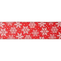Coupon 🥰 2.5" x 80ft. Taffeta Wired Snowflake Ribbon by Celebrate It® Christmas 😍 -Celebrate It Sales Shop 10697792 3