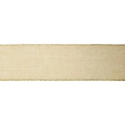 Budget 🧨 2.5" x 80ft. Faux Linen Wired Ribbon by Celebrate It® Christmas 🔔 -Celebrate It Sales Shop 10697793 3