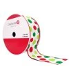 Best reviews of ⭐ 2.5" x 80ft. Taffeta Wired Dots Ribbon by Celebrate It® ✔️ Christmas 🎁