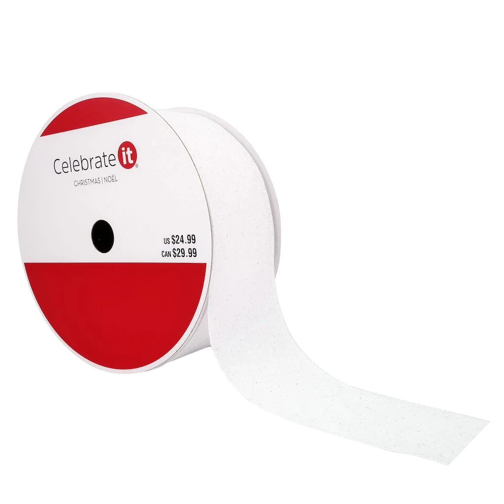 Promo π 2.5" x 80ft. Taffeta Wired Iridescent Ribbon by Celebrate It® Christmas π 1 Promo π 2.5" x 80ft. Taffeta Wired Iridescent Ribbon by Celebrate It® Christmas π