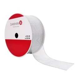 Budget ⭐ 2.5" x 80ft. Shimmer Wired Ribbon by Celebrate It® 🛒 Christmas ✔️