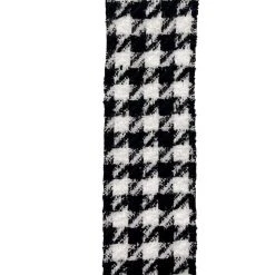 Outlet 🔔 3.5'' x 9 ft. Black and White Houndstooth Ribbon by Celebrate It® 👍 -Celebrate It Sales Shop 10697869 3