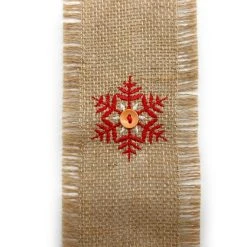 Best Pirce ✨ 3.5'' x 6ft. Snowflakes and Buttons Embroidered Frayed Burlap Ribbon by Celebrate It® 👍 -Celebrate It Sales Shop 10697914 3