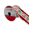 Brand new 👍 3.5'' x 12 ft. Velvet Ribbon with Peppermint by Celebrate It® 🎁