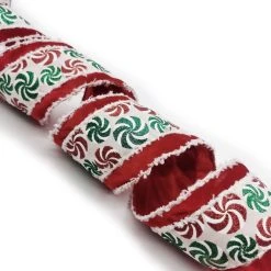 Brand new 👍 3.5'' x 12 ft. Velvet Ribbon with Peppermint by Celebrate It® 🎁 -Celebrate It Sales Shop 10698087 4