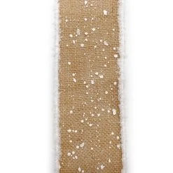 New ❤️ 3.5'' x 18 ft. White Snow Burlap Ribbon by Celebrate It® ✔️ -Celebrate It Sales Shop 10698088 3