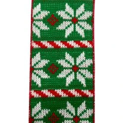Best deal ✔️ 3.5" x 9ft. Fair Isle Wired Snowflakes Ribbon by Celebrate It™ 🔔 Christmas 👍 -Celebrate It Sales Shop 10698093 3
