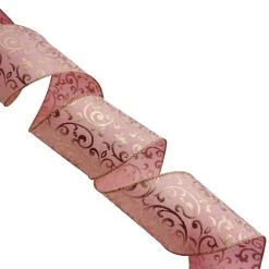 Coupon 😍 3.5" x 25ft. Faux Burlap Foil Wired Scroll Ribbon by Celebrate It™ Christmas 🧨 -Celebrate It Sales Shop 10698095 4