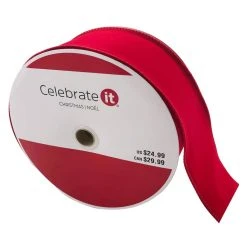 Best Sale ⭐ 2.5" x 90ft. Velvet Solid Ribbon by Celebrate It™ 🥰 Christmas ⭐
