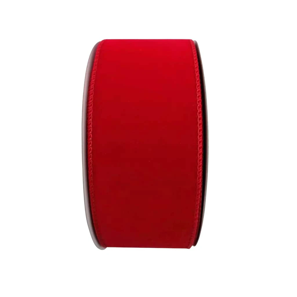 Best Sale ⭐ 2.5" x 90ft. Velvet Solid Ribbon by Celebrate It™ 🥰 Christmas ⭐ 2 Best Sale ⭐ 2.5" x 90ft. Velvet Solid Ribbon by Celebrate It™ 🥰 Christmas ⭐ - Image 2