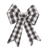 Brand new ⌛ 18" Black & White Plaid Bow by Celebrate It™ 👏 Christmas ❤️